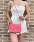 Kate Spade Spencer Dots Chain Wallet Chain Crossbody Clutch Peach Melba Multi kate spade Handbags & Purses